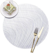 Round Placemats For Restaurant Hollow PVC Decoration Meal Mat  (10Pc Set)